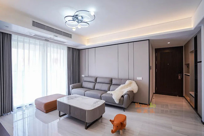 98㎡三居，現(xiàn)代風(fēng)設(shè)計(jì)搭配實(shí)用原木軟裝，打造寬松且舒適的家